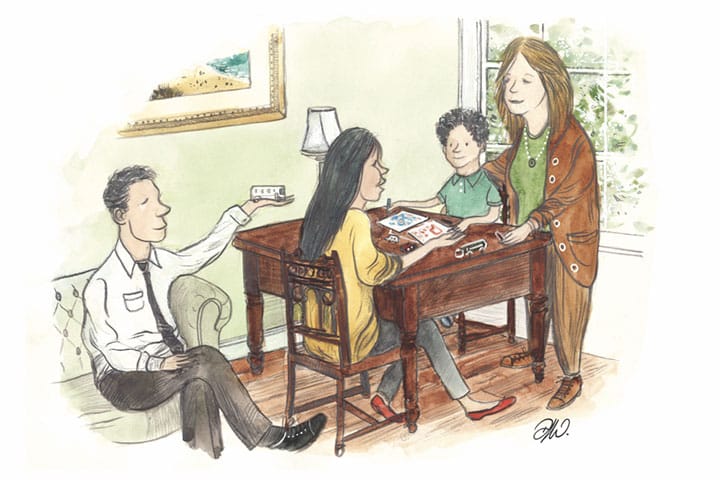 Child with Parents and Child Psychotherapist or Child Psychologist